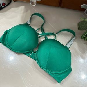 Victoria’s Secret Swim Shine Strap Bombshell Add-2-Cups Push-Up Bikini Top